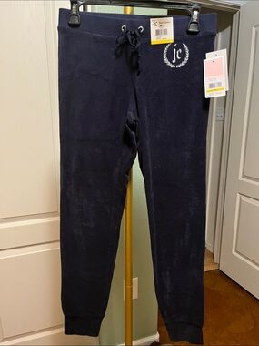 Juicy Couture Dark Navy Velour Joggers NEW Sz XS
